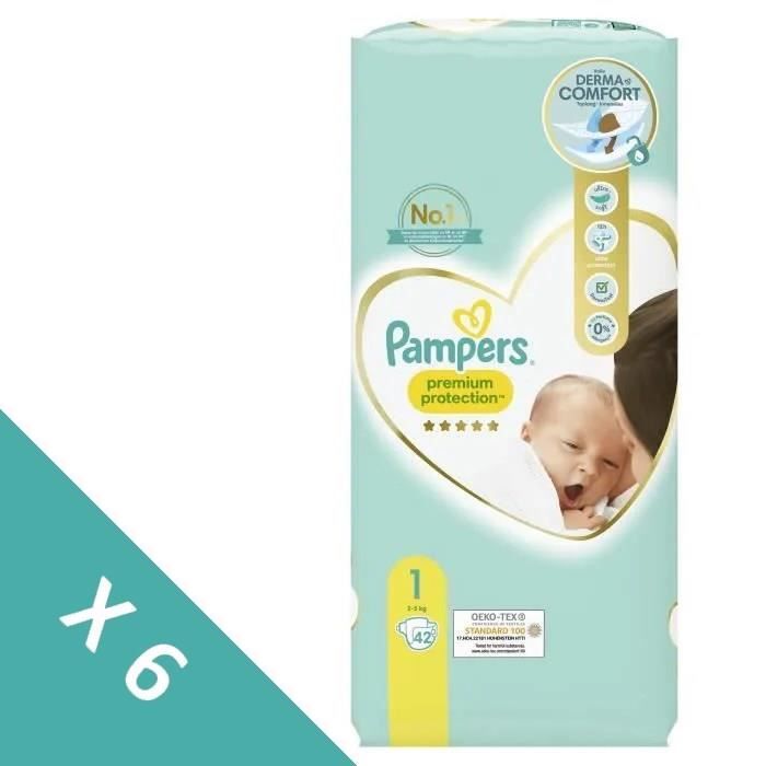 PAMPERS New Baby Taille 1 2 à 5Kg 252 couches Format pack 1 mois