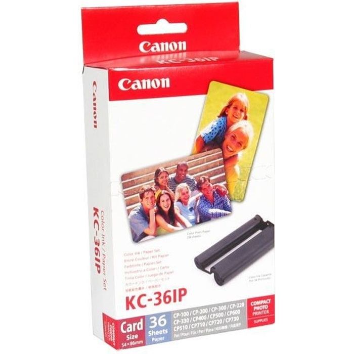 Consommable thermique CANON Kit KC-36IP pour Selphy CP - 36 Photos