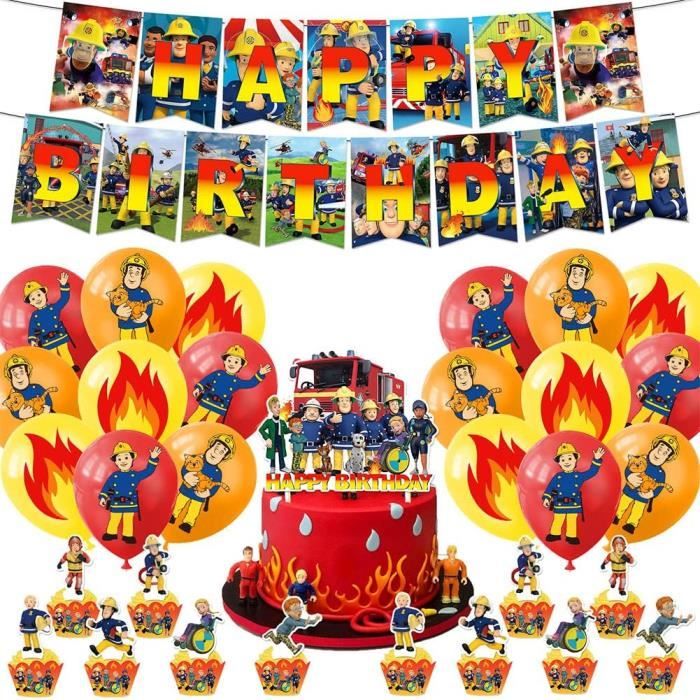 Kit Anniversaire Pompier Décorations 1 Ans, Décorations De Fête De Pompier 29 Pcs, Construction Kit Anniversaire Pompier Décorations 1 Ans, Décorations De Fête De Pompier 29 Pcs, Construction