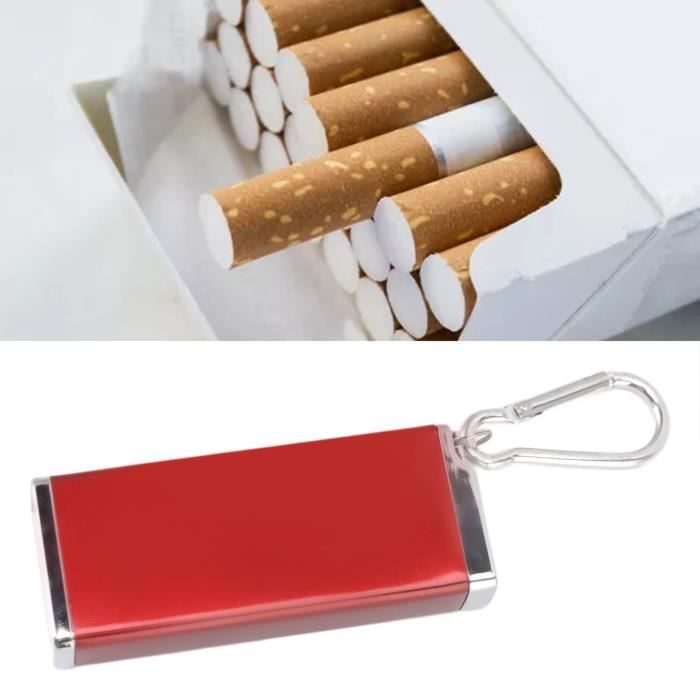 Cikonielf Étui à cigarettes (Noir)Etui à Cigarettes Aluminium Brillant Carré Résistant à L