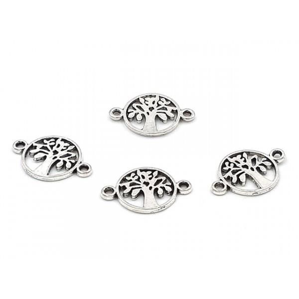 Neuf 20 Connecteurs arbre argent mat 18mm Neuf 20 Connecteurs arbre argent mat 18mm