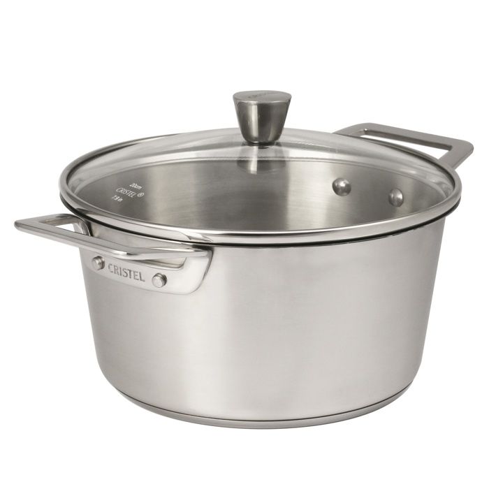 Faitout inox brossé avec couvercle collection 1826 Ø18 cm - CRISTEL