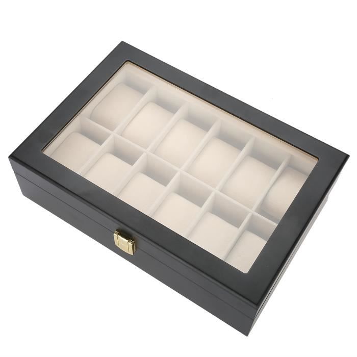Support De Montre Simple à Double Couche Pour Homme - Rangement Élégant En Velours Blanc