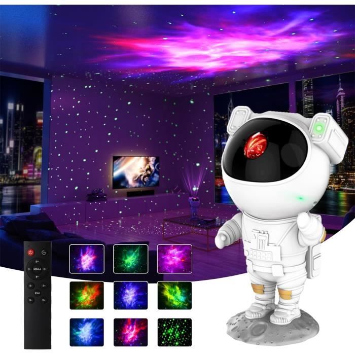 Projecteur étoiles Astronaute – Ambiance Galactique Avec Télécommande, Idéal Pour Chambre