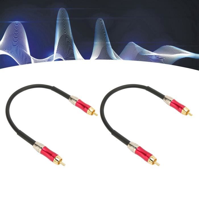 TODN Câble Audio Stéréo HiFi RCA Audiophile, Double Blindage RCA Mâle