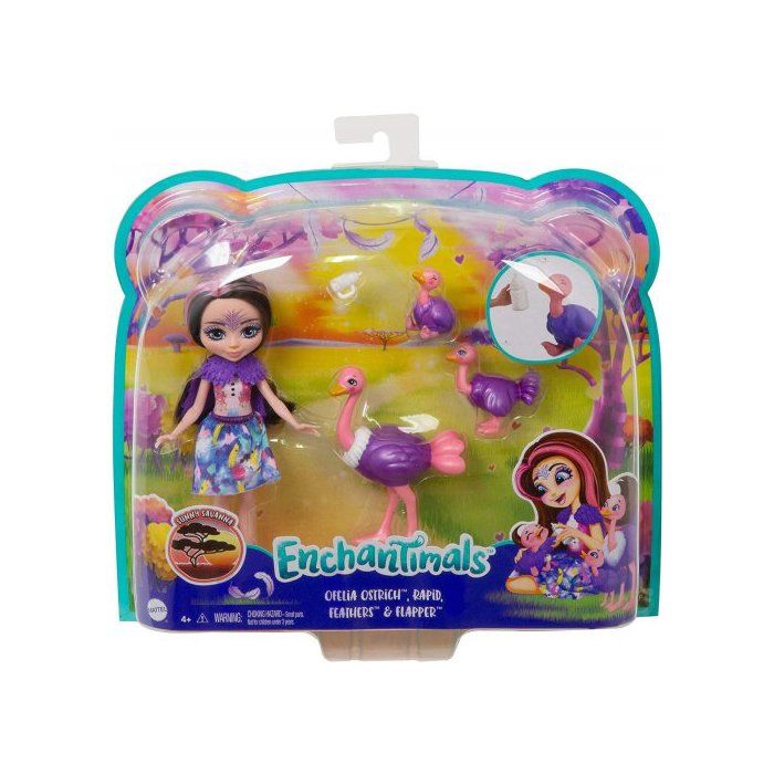 Coffret Enchantimals Poupée autruche Ofelia Et Les Rapid Feathers