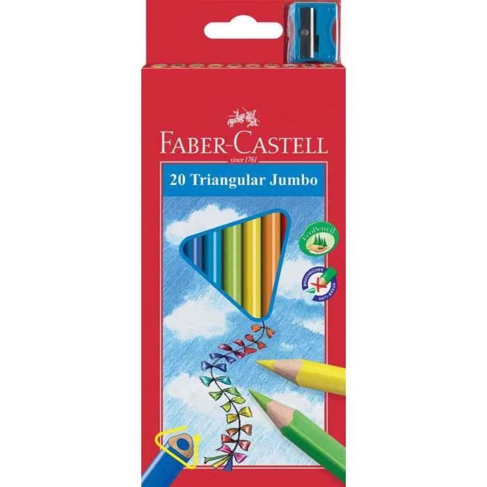 étui de 20 crayons de couleur Jumbo triangulaire
