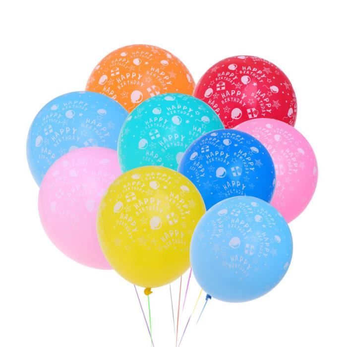 50pcs Joyeux Anniversaire Ballon Imprime Personnalise Publicite Party Ballon Fournitures Pour Home Party Cdiscount Maison