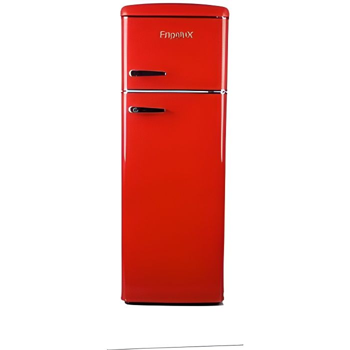 Réfrigérateur combiné - FRIGELUX - RFDP246RRA++ - Rouge - 246L - Froid statique - 4 clayettes et 1 bac à légumes