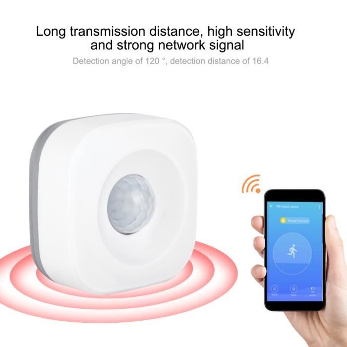 Duokon Capteur De Corps Humain Détecteur De Mouvement WIFI PIR Alarme Infrarouge Système D