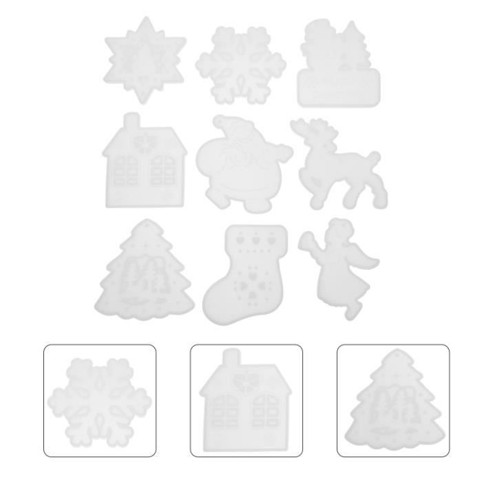 Moules En Silicone De Noël - Formes Sapin Et Flocon De Neige - Pour Résine, Plâtre, Cire - DIY Déco