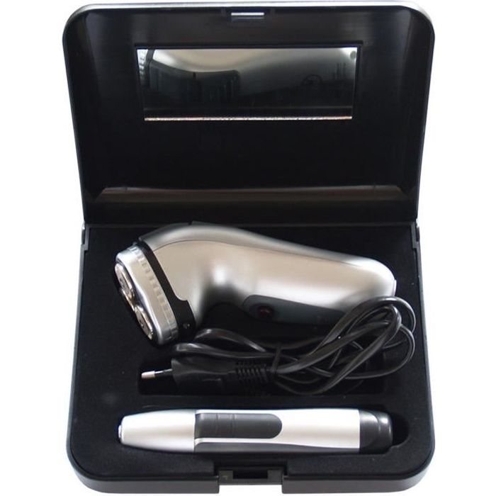 Coffret rasoir électrique rotatif pour homme IMAGE 3 têtes