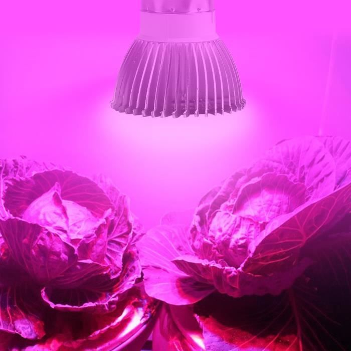 Esoes Lampe LED Spectre Complet 18W Pour Plantes - Ampoule E27 E14 GU10 Pour Serre Intérieure, Croissance Fleurs Légumes