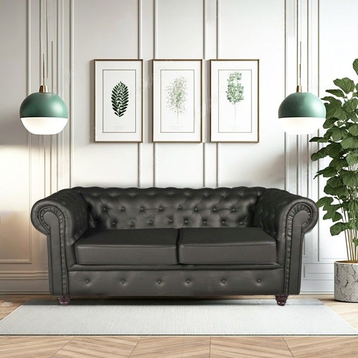 Canapé CHESTERFIELD 2 places / Noir Canapé CHESTERFIELD 2 places / Noir