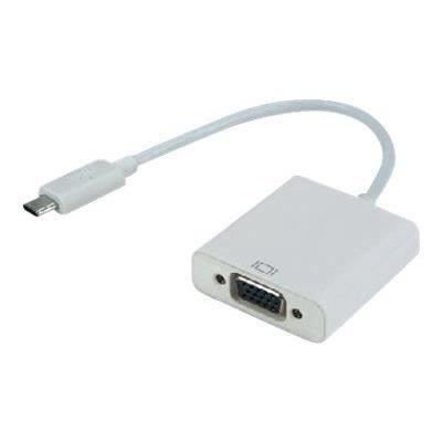 MCL Cable vidéo - 22 cm USB/VGA - Pour Appareil vidéo, MacBook, TV, Ordinateur, Projecteur