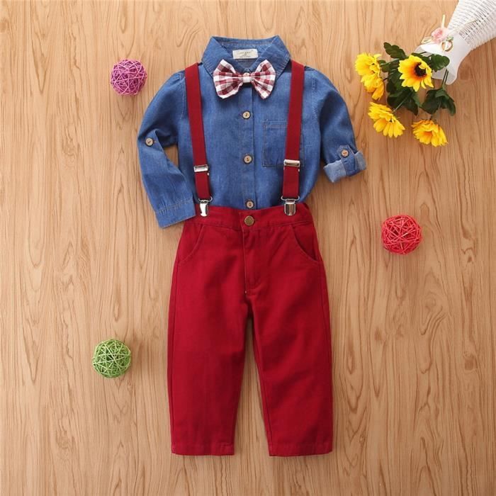Enfant En Bas Age Enfants Bebe Garcons Noeud Papillon A Carreaux Chemise En Jean Pantalon Salopette Costume De Gentleman Rouge Rouge Cdiscount Pret A Porter Enfant En Bas Age Enfants Bebe Garcons Noeud Papillon A Carreaux Chemise En Jean Pantalon Salopette Costume De Gentleman Rouge Rouge Cdiscount Pret A Porter