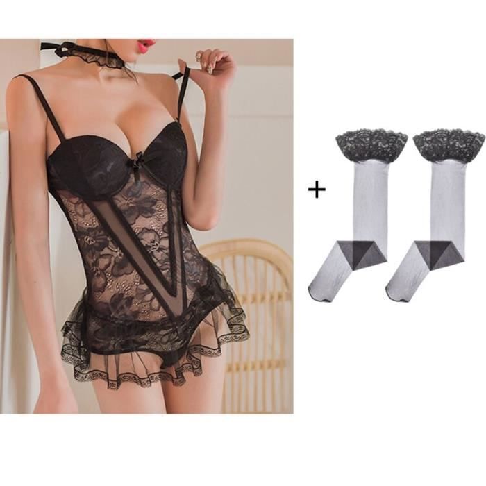 Bustier/body Pin-up En Dentelle Brodé Vintage Pour Femme - Blanc, Neuf Sans étiquette