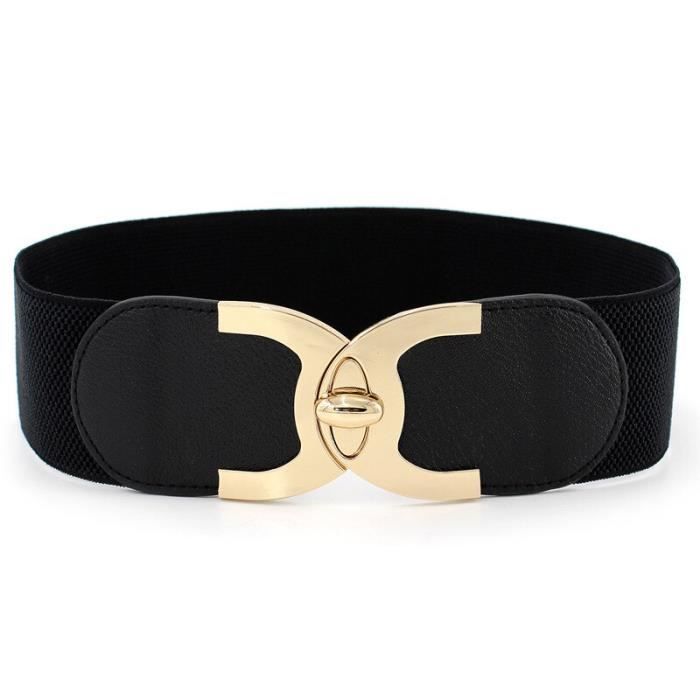 Ceinture de taille élégante en strass pour femmes, couleur or, pompon