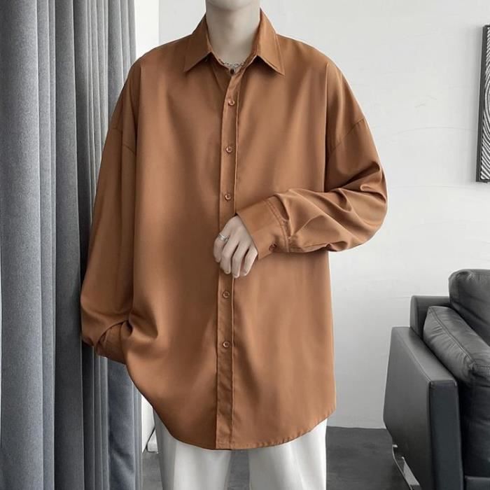 Capucine Chemise Manches Longues Aspect Délavé Neuve étiquette Marron