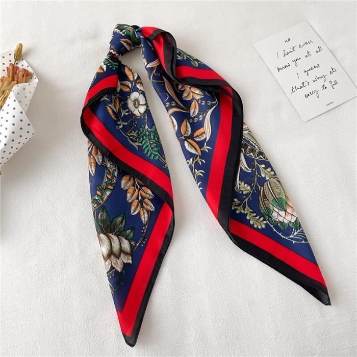 DAMILY Bandana Mignon Pour Femmes, Imprimé De Fruits, Carré, écharpe