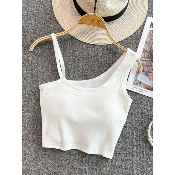 Haut Femme Maxime à Bretelles Larges Pour L'été - Taille M, Décolleté Cœur, En Coton Multicolore - Neuf Avec étiquettes