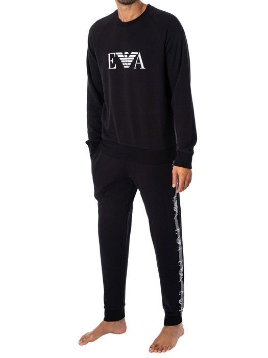 Survetement Lounge Graphic Emporio Armani Noir Homme Indoor Manches longues Fitness Noir Cdiscount Pret a Porter