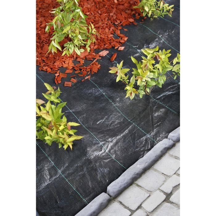 Nature Toile de paillage 100 gr/ m noir, Dimensions 3,30 x 5 m