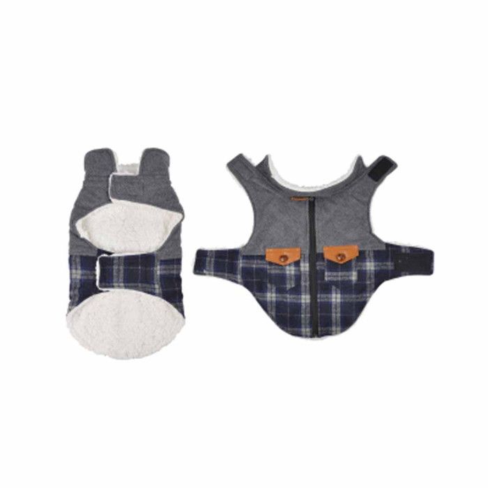 Comparer les prix de Vêtement Pour Chien - Paris Prix - Veste Bicolore - Bleu - Polyester