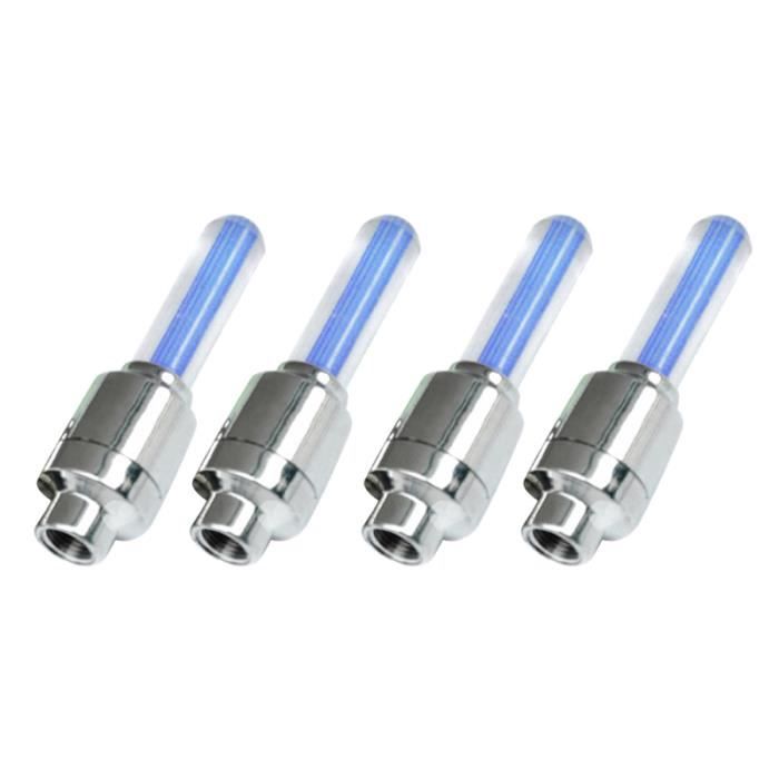 2X Bouchon de Valve Vanne Pneu LED Multicolore Lumière De Pneu De Vélo moto auto