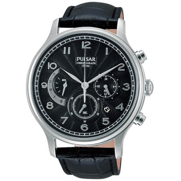 Montre homme - PULSAR - BUSINESS PU6017X1 - Quartz - Analogique - Cuir noir Montre homme - PULSAR - BUSINESS PU6017X1 - Quartz - Analogique - Cuir noir