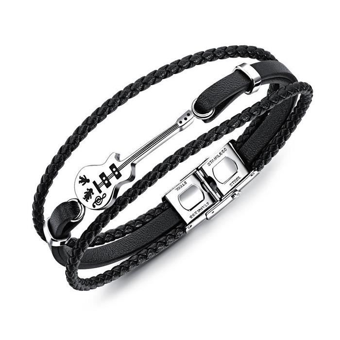 Bracelet Homme RMEGA Bijoux Cuir Véritable Et Acier Titane Coffret Cadeau Pour Homme Saint Valentin RMEGA Bracelet Homme RMEGA Bijoux Cuir Véritable Et Acier Titane Coffret Cadeau Pour Homme Saint Valentin RMEGA