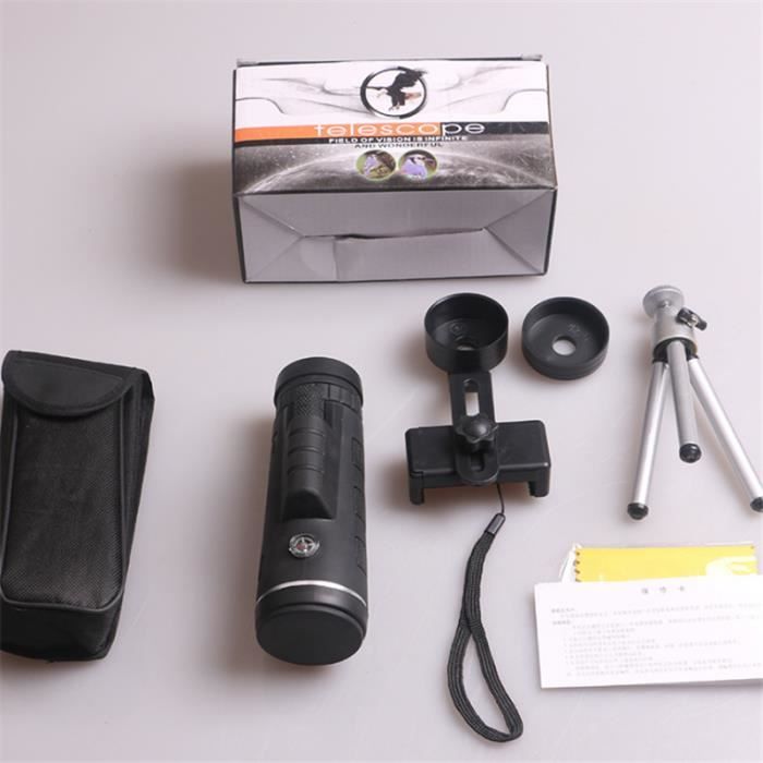Monoculaire Compact 40x60 Zoom HD - Puissant Pour Chasse Et Observation - Neuf