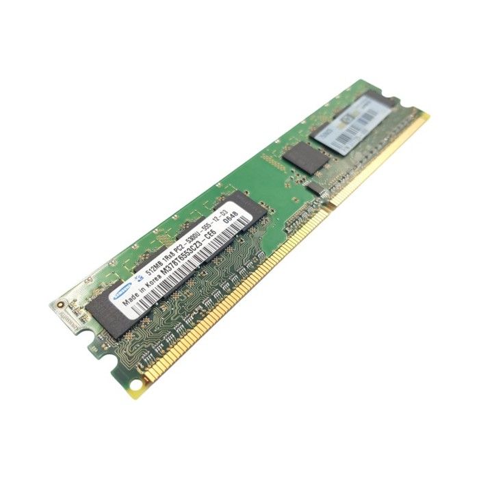 Barrette Mémoire 512Mo RAM DDR2 Samsung M378T6553CZ3-CE6 DIMM PC2-5300U