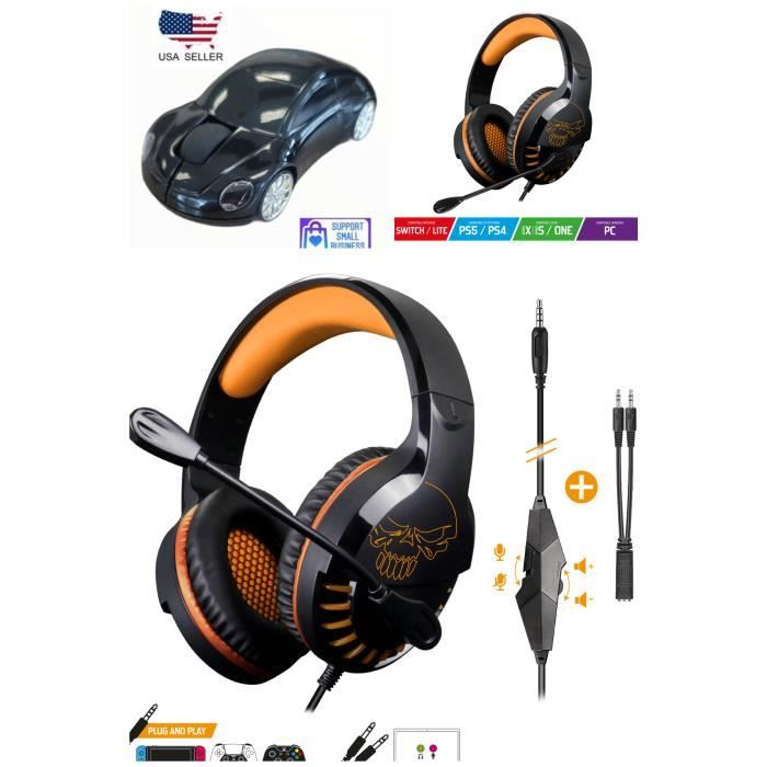 CASQUE GAMING CASQUE Gamer pour PS5 PS4 Xbox One Nintendo Switch