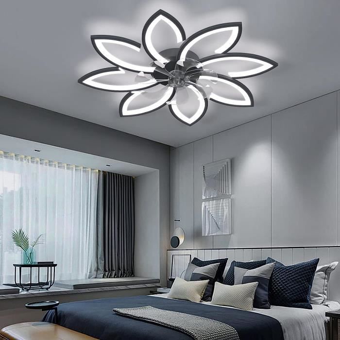Ventilateur Plafond 132 Cm LED 22W, 3 Pales ABS, Moteur DC Silencieux Reversible Telecommande Montage Facile 95483372