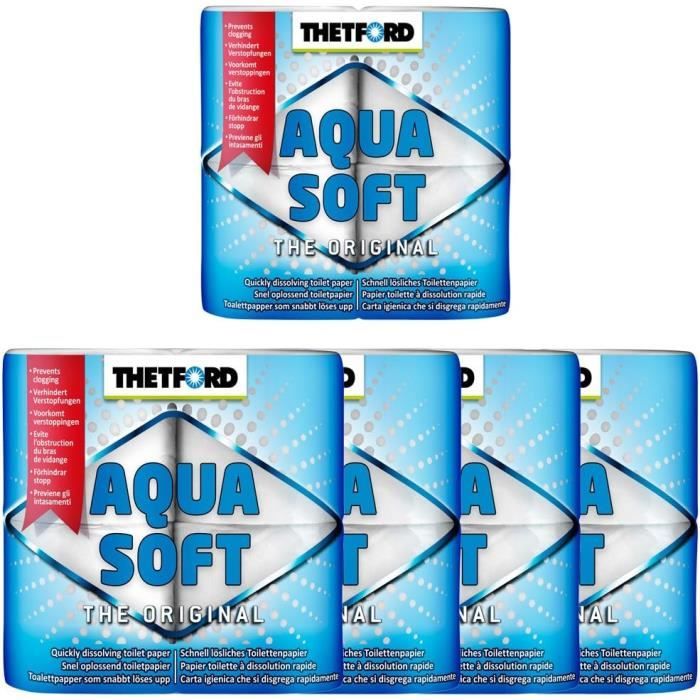 Thetford Aqua Soft Toilettenpapier 3x (4er Pack) – Original Aquasoft Für Wohnmobil & Boot Thetford 30010 Toilettenrolle