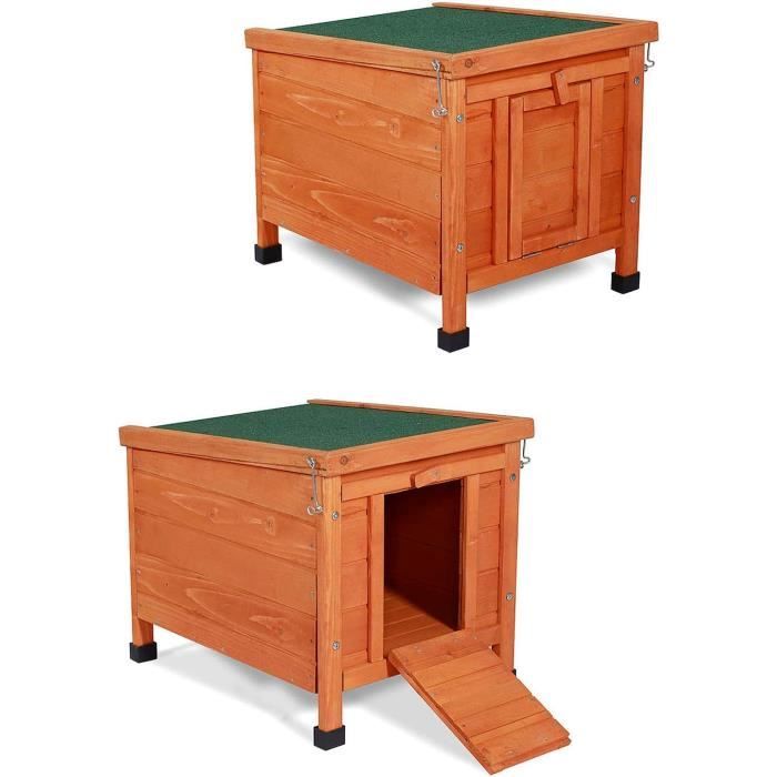 Comparer les prix de dibea lionto Clapier Bois pour Lapins Petit enclos Animaux Clapier d’extérieur 43x43x52 cm37