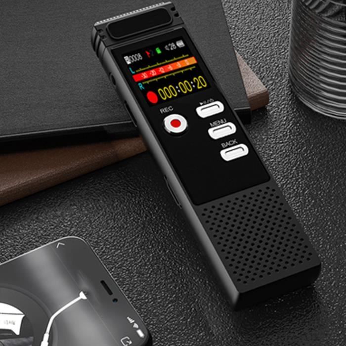 Enregistreur Numérique Vocal STTWUNAKE - Activation Par La Voix, Format MP3/WAV, écouteurs Inclus, Compact (9x4x1,2 Cm)