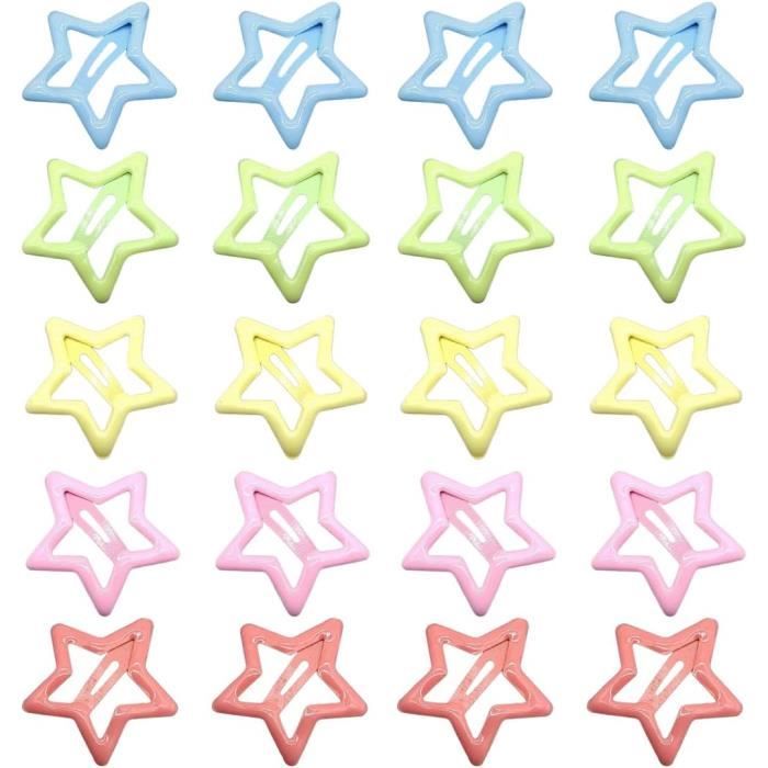 Pinces à Cheveux WERIGONI 20 Pièces - Imprimé Floral, Antidérapantes, Pour Bébé/fille