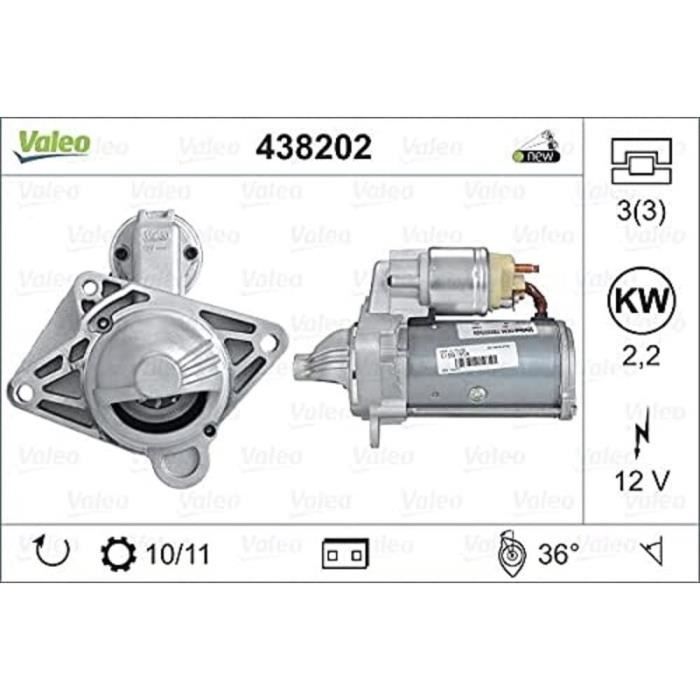 Démarreur - VALEO - 438202 - DEM-ORIGINS-RNLT-MegaLagunM9R1005I