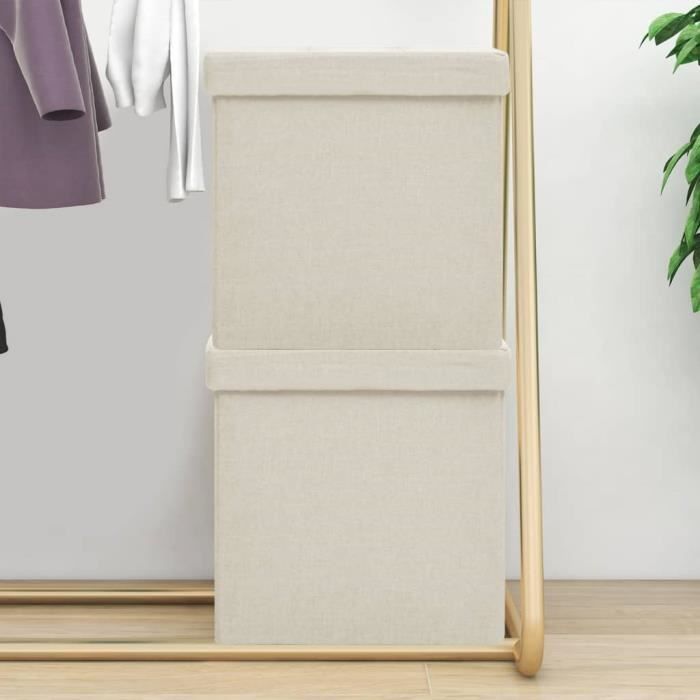 2 Rangements Suspendus Pliables 4 étages En Filet - Pour Vêtements, Jouets, Couettes, Gain De Place (110x30 Cm)