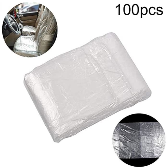 Genenric Lot de 30 housses de si/ège universelles jetables en plastique pour voiture