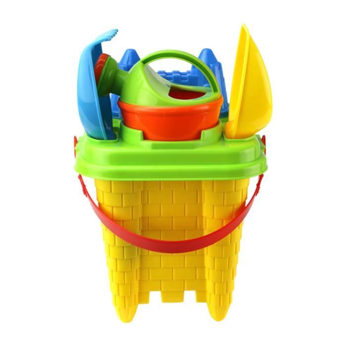 Kit De Plage 30 Pièces – Seau, Pelle, Moules, Roue à Eau – Sac Filet Inclus – Jouet Sable Enfant