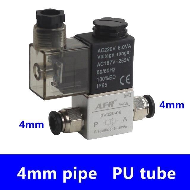 Électrovanne Pneumatique 2/2 Voies 2V025‑08 – 24V DC Ou 220V AC, Neuve Avec Raccords