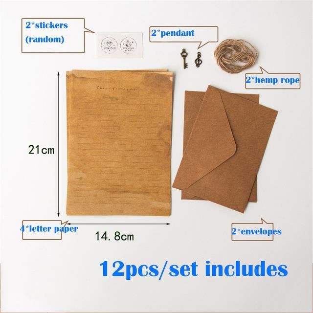 Lot De 16 Feuilles De Papier à Lettre Vintage, Différents Styles Vintage Rétro