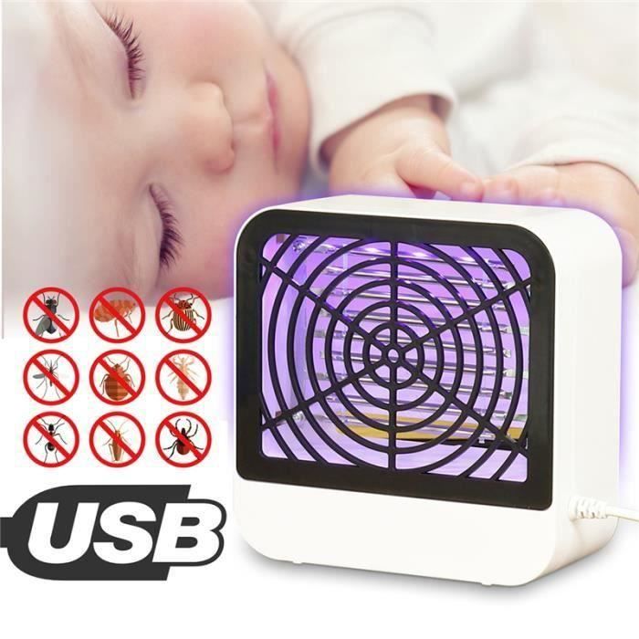Lampe Anti-moustiques UV Par Aspiration – Sans Produits Chimiques | Silencieuse, Sécurité Humaine/animaux | USB