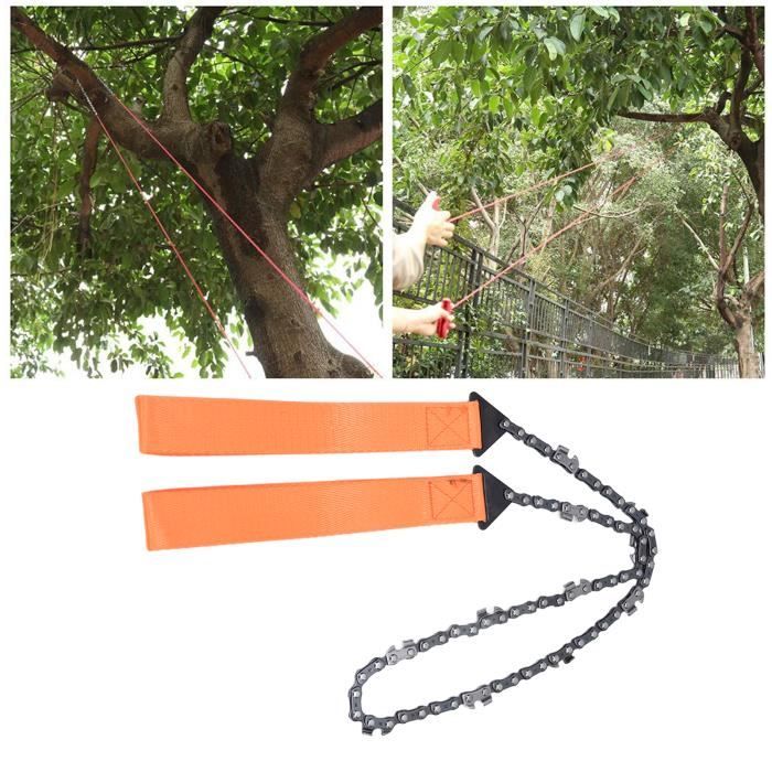 Scie De Poche Portable 65cm - Tronçonneuse à Fil à Main - Outil Camping Orange