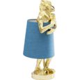 Lampe Animal Singe dorée et bleue Kare Design-1