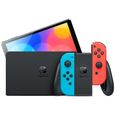 Console Nintendo Switch - Modèle OLED • Bleu Néon & Rouge Néon + Mario Kart 8 Deluxe (Code) + 3 mois d'abonnement NSO (Code)-1