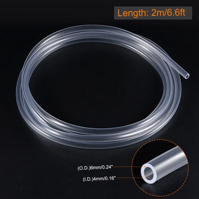 Tuyau En PVC Transparent Flexible - Dimensions : 2 Mm Intérieur / 4 Mm Extérieur / 1,5 M De Long - Pour Air, Liquides, Applications Industrielles - Résistant à L'abrasion Et Aux Produits Chimiques